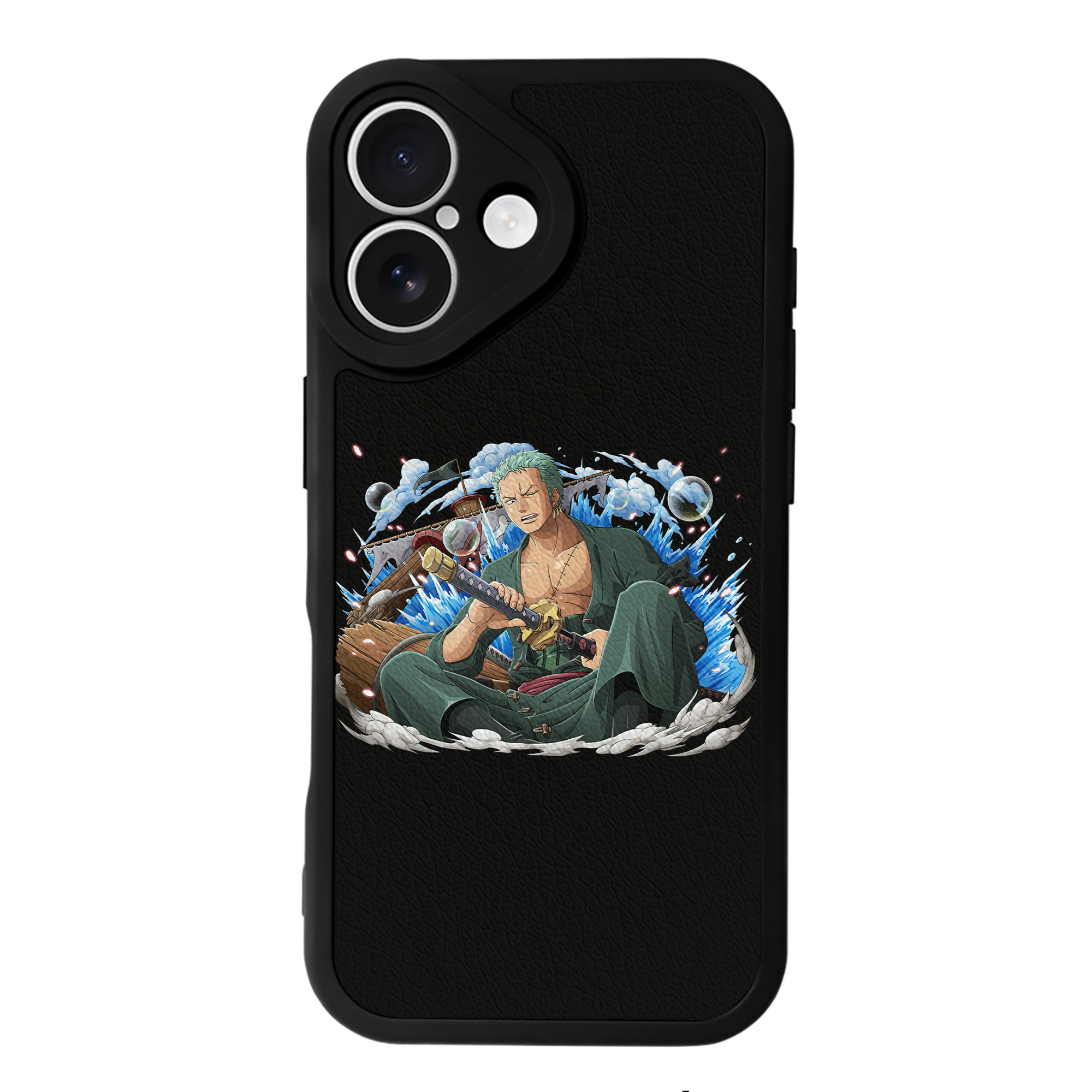 （画像用） ワンピース ロロノア・ゾロ ONE PIECE Roronoa Zoro 【iPhone 16シリーズ対応】シリコンスマホケース（レザー調） 材質：シリコン